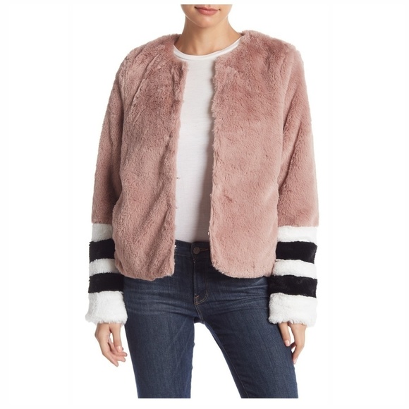 Do Be Faux Fur Jacket Pink Size Large - Picture 1 of 4
